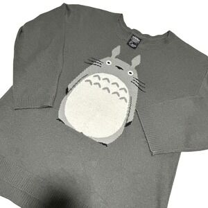 Her‎ Universe Totoro Sweater Women XL Olive Green Studio Ghibli Knit Pullover